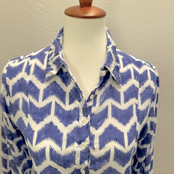 Original Roberta Roller Rabbit 100% Cotton Voile Dress Blue SM - Picture 2 of 13